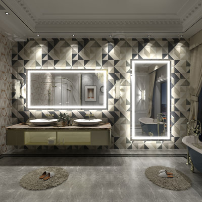 Miroir de salle de bain / de meuble-lavabo à DEL en verre trempé anti-buée certifié UL - Basics by Wayfair ™