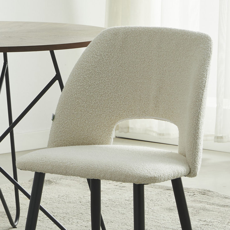 5-Piece 47.2" Round Dining Table And 4 Upholstered Dining Chairs For Kitchen, Dining Room, Living Room