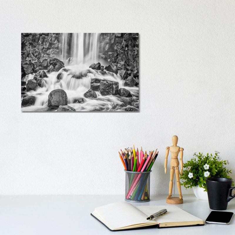 Iceland, Golden Circle, Oxarafoss by John Ford - Wrapped Canvas Print, 20.32cm H x 30.48cm W x 1.91cm D