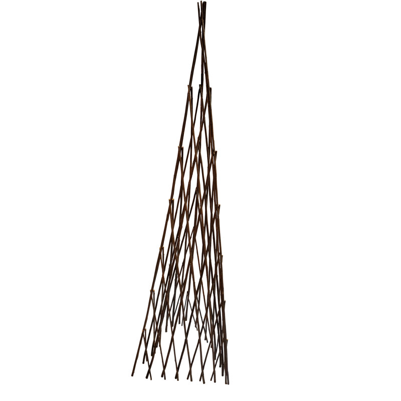 Willow Expanding Teepe Trellis, Brown, 60" H x 12" W x 1" D
