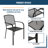 Mykala 5-Piece Patio Steel Mesh Outdoor Dining Set in Black（Limited Time Free Umbrella）