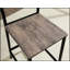 Ensemble de salle à manger de style industriel 5 pièces brun antique avec table à hauteur de comptoir et 4 chaises hautes, fabrication en métal durable