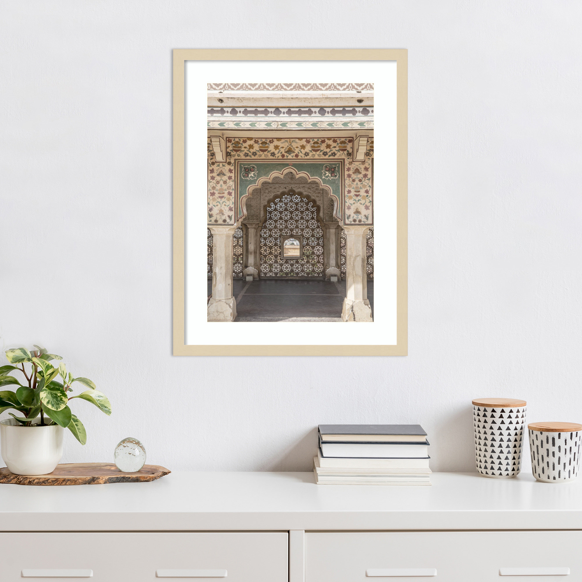 Desert Palace by Daisey Wood Framed Wall Art Print, 25" H x 19" W, Brown 