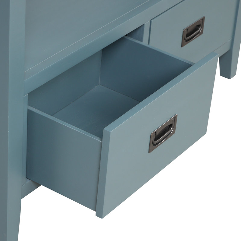 Commode décorative 4 tiroirs Elysa, Bleu