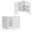 Bureau de réception de 40,3 po H blanc moderne avec tablettes en verre et DEL RVB