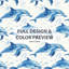 Ensemble de literie 3 pièces Kids Ocean Animals - housse de couette et coussin décoratif Marine Dolphin Drift-124207602
