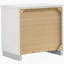 Table de chevet blanche 2 tiroirs ultrabrillante