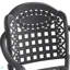 Ensemble de meubles de patio en aluminium coulé avec cadre noir et coussins de siège de couleurs aléatoires