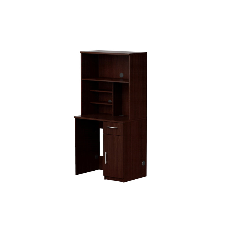 Office Breakroom Refreshment Cabinet with Microwave Shelf & Mini Fridge Opening – Fully Assembled Commercial Coffee Station – 36" W x 24" D x 75" H