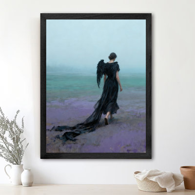 Black Framed Vintage The Grace of Redemption: Broken Angels Wall Art Dark Gothic Surreal Style Framed Prints