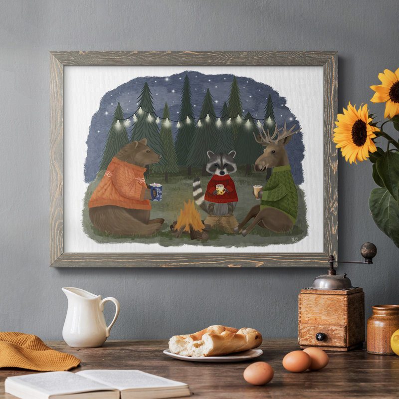 «Campfire Hot Chocolate», reproduction d'un seul cadre photo sur toile, Gris, H 18 po x l 26 po x P 1,5 po