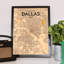 Dallas City Map - No Frame Print-695041135
