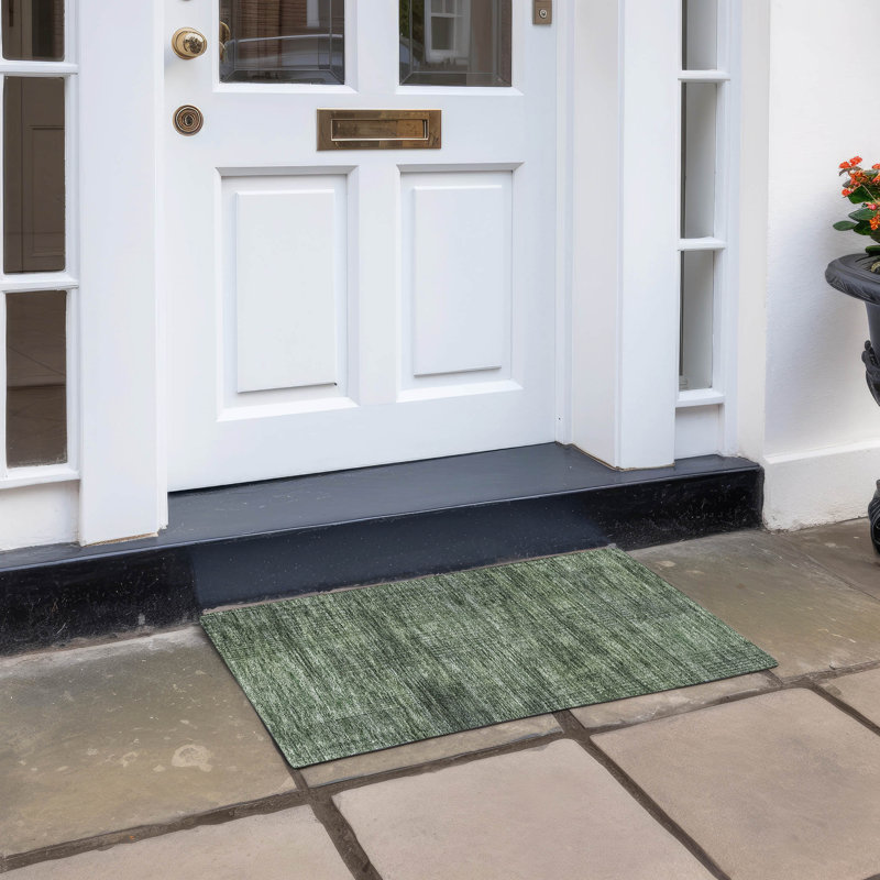 Tapis intérieur / extérieur Malchow avec envers antidérapant, Rectangle 1 pi 8 po x 2 pi 6 po