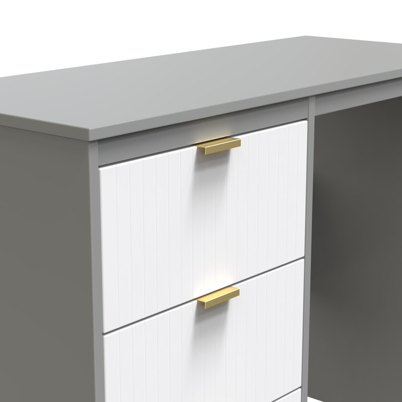 Bicknas Dressing Table, White/Dusk Grey
