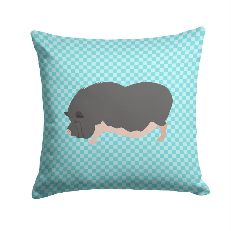 Coussin extérieur à porc pot-bellied, Bleu, 14 po x 14 po