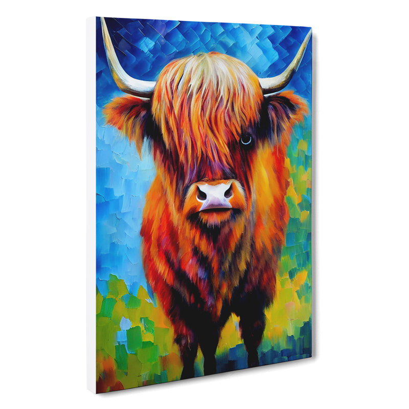 Amazing Highland Cow - Wrapped Canvas, 50cm H x 35cm W x 3cm D