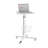 Mobile Laptop Cart On Wheels With Load Up To 17.6 Lbs, Height Adjustable Side Table With Wheels & Storage, Portable Workstation For Laptop/Small Rolling Desk For Couch White