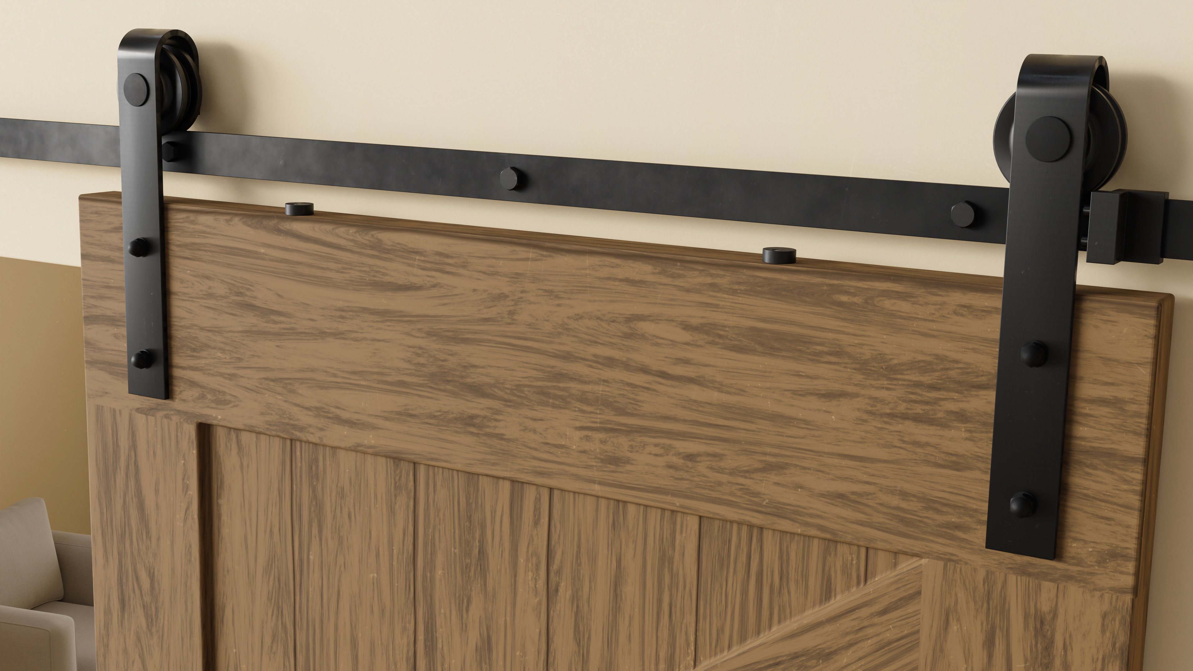 Villar Home Designs Standard Double Track Barn Door Hardware Kit