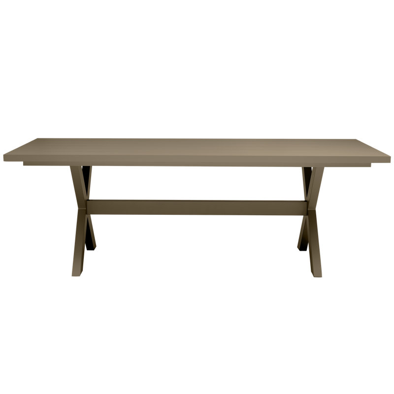 Delta Rectangular Outdoor Dining Table , 105cm cm W 220cm cm D, Green/Sand