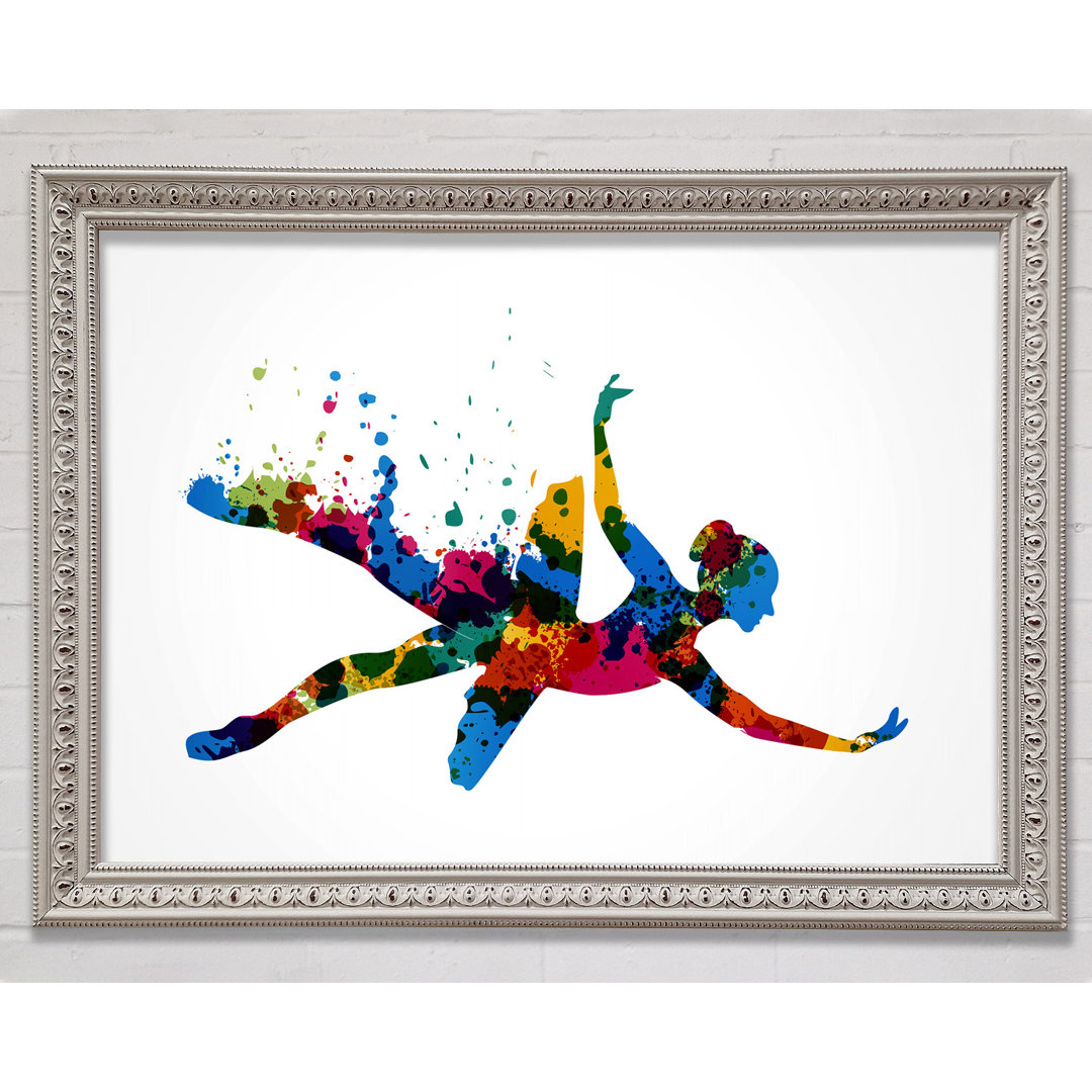 Rainbow Ballerina 1 - Einzelner Bilderrahmen Kunstdrucke