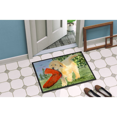 Tapis de porte d’intérieur anti-dérapant golden retriever