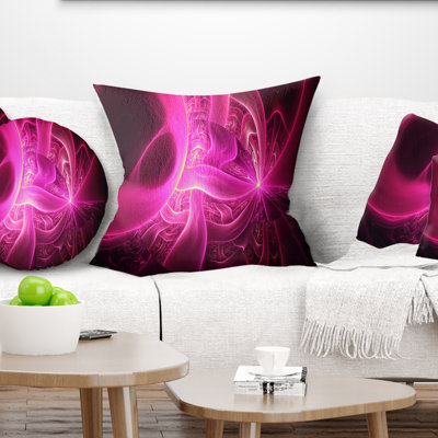 Bright Designs on Black - coussin imprimé abstrait