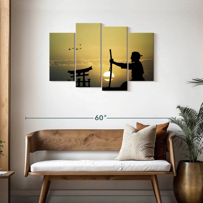 Méditation Leisha Samurai, H 27 po x l 43 po