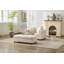 Chaise longue d'intérieur avec repose-pieds et coussins amovibles-862497327
