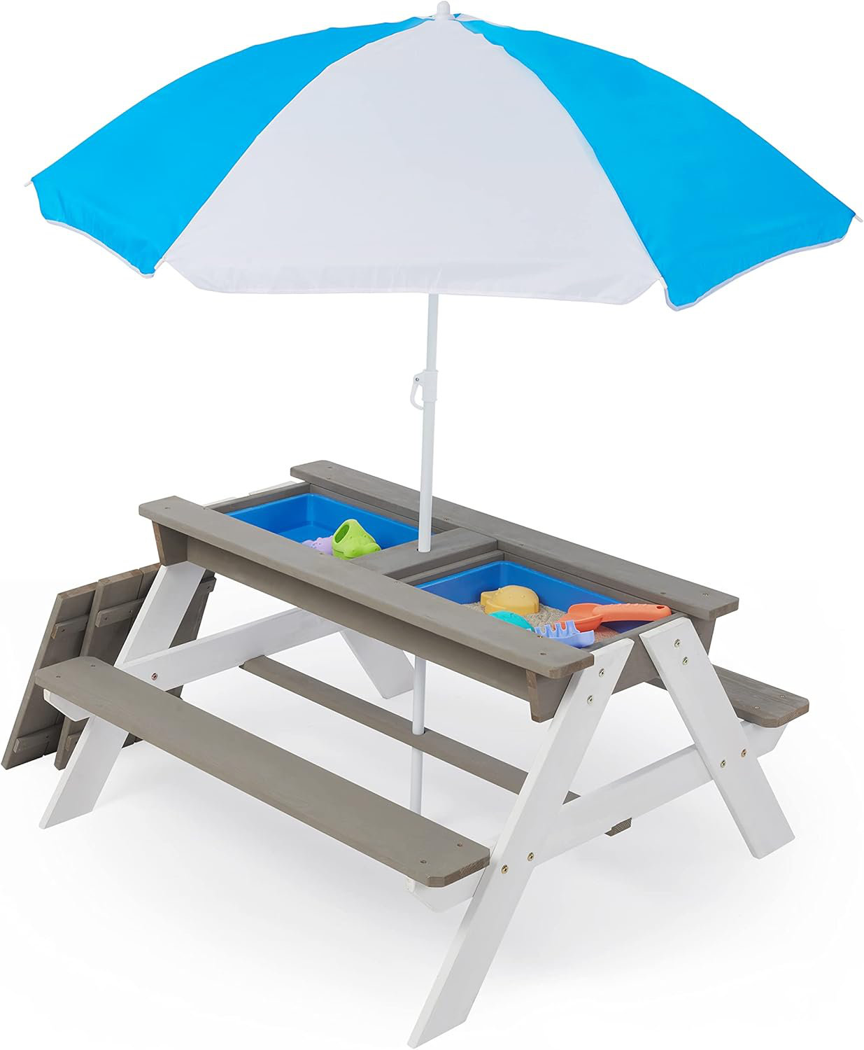 Ophelia & Co. Wooden Kids Picnic Table, Sand and Water Table with ...