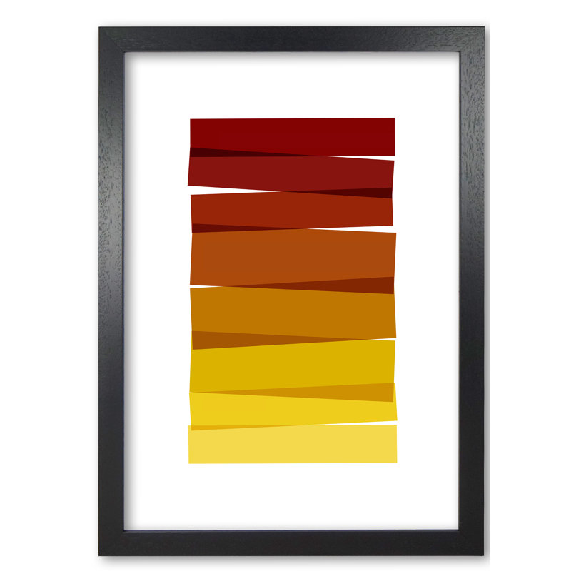 Stripes II - Print, 85 cm H x 60 cm W x 5 cm D, Black Grain Frame