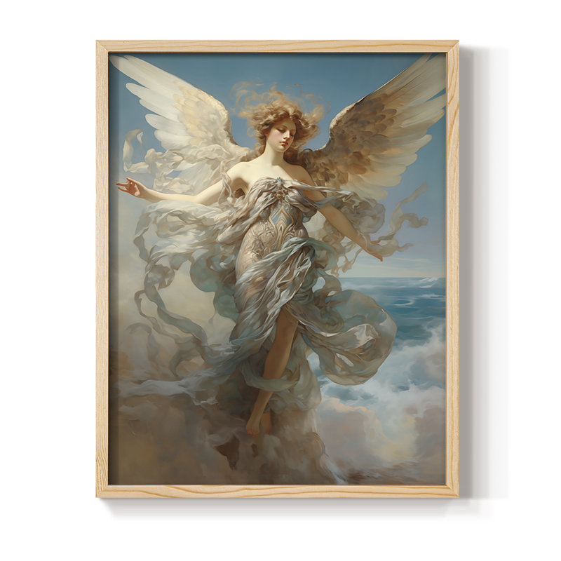 Religious Series CDXVI, reproduction encadrée - bois massif, Naturel, H 11 po x l 9 po