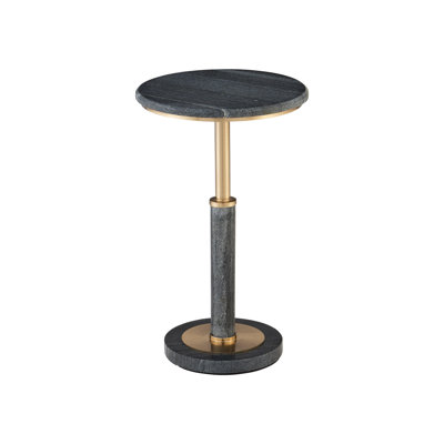 Table d'appoint en marbre noir Miles