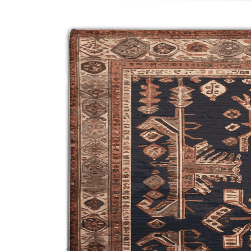 Turkish Brown Indoor and Outdoor Area Rug, Rectangle 4' x 6'