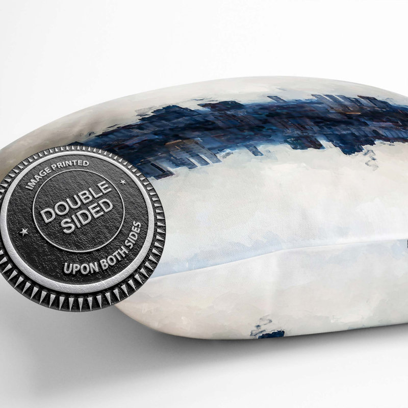 Abstract Square Throw Cushion, 55cm H x 55cm W x 20cm D