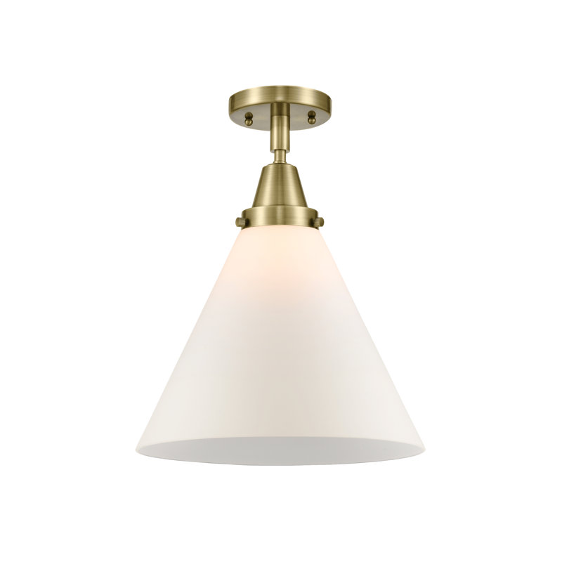 Plafonnier en verre, Oui, Ampoule non incluse, Laiton antique