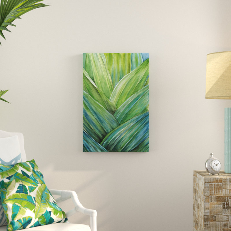 «Tropical Crop IV», peinture sur toile, H 30 po x l 20 po