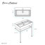 Claire 30 Ceramic Console Sink Matte White Basin Matte White Legs