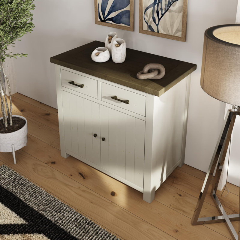 Brents 2 Door 2 Drawer Sideboard Buffet. Solid Reclaimed Pine Wood.