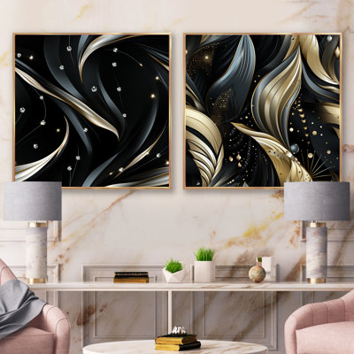Kibby - Ensemble de 2 collages carrés abstraits