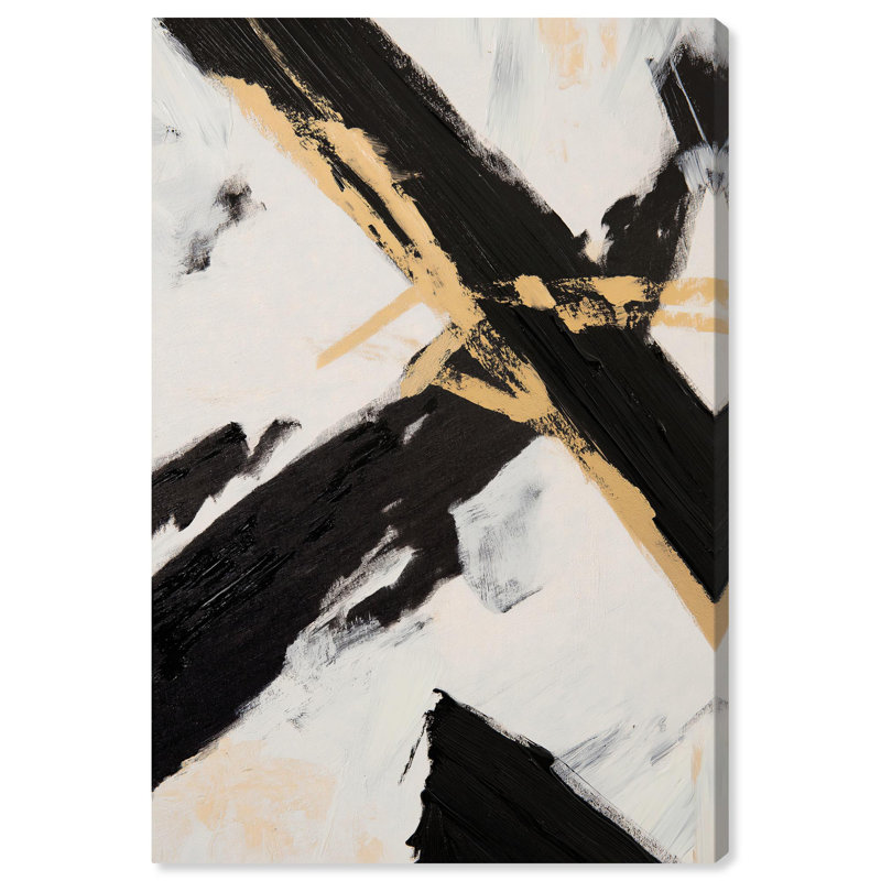 Art Remède noir et blanc, toile d'art Poids de noir III, H 45 po x l 30 po, Toile tendue