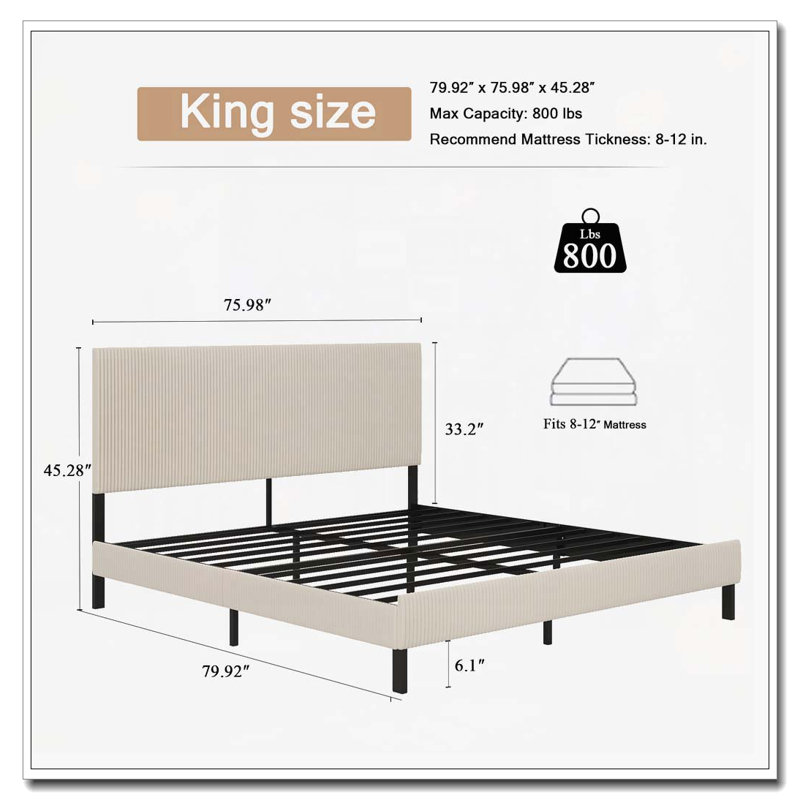 Lit plateforme tapissier