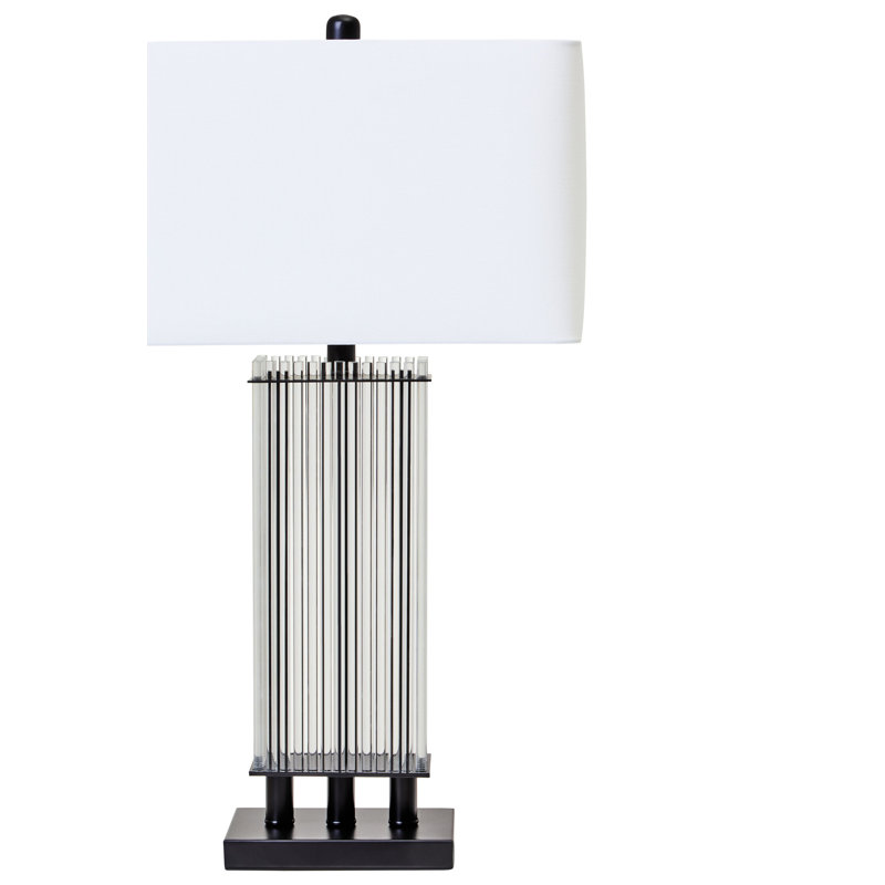 Table Lamp, Black/Clear