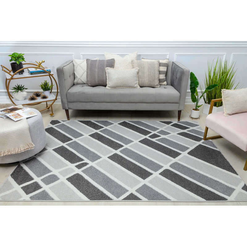 Tapis gris Azalea, Rectangle 2 pi 0 po x 4 pi 0 po
