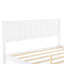Lit plateforme blanc avec de nombreuses options de rangement sous le lit - Fabriqué en pin et pour une chambre à coucher pratique