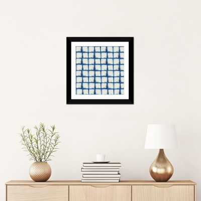 « blue shibori iv », peinture sur toile