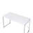 47" White and Silver Writing Desk-121357420-121357422