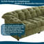 Canapé en chenille 99,2 po avec coussin souple et coussins d'accoudoirs amovibles Cloud-1728278434