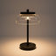 Lampe de table moderne à DEL avec abat-jour en verre Vinaura