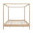 Solid Wood Canopy Bed, Natural-754369811