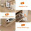 Range-chaussures cannelé avec 4 tiroirs rabattables, range-chaussures étroit en bois avec tablettes réglables pour le vestibule-1682615618